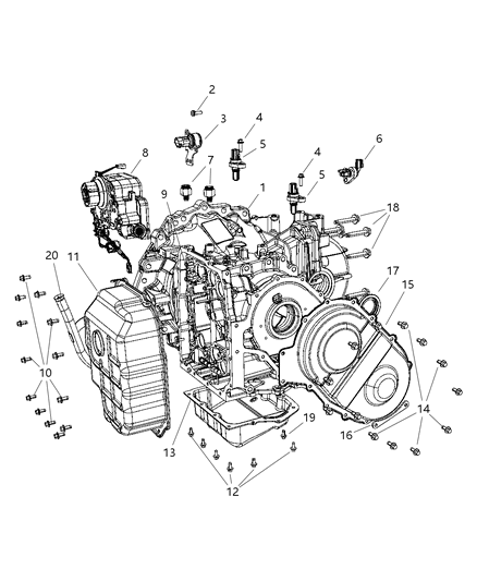 Sensor Transmission Pressure Transducer Diagram for 5078708AA