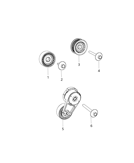 Pulley Idler Diagram for 4627509AA