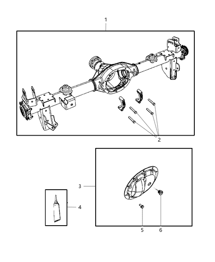 2024 Jeep Grand Wagoneer L Housing Rear Axle Diagram for 68003261AA