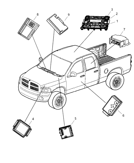 1997 Chrysler LHS Control Module Oxygen Sensor Diagram for 5094847AE