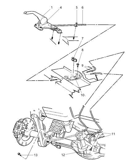 Rear Cable Diagram for 52128119AE