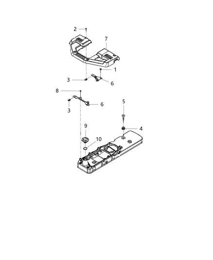 1987 Jeep Cherokee Cover Engine Diagram for 4861833AA