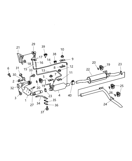 2024 Ram ProMaster 3500 Clamp Diagram for 5080439AB