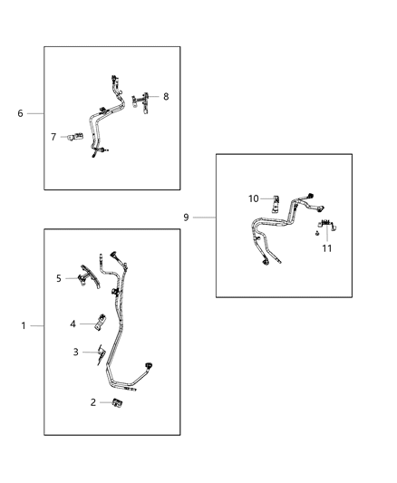 Bundle Fuel Supply And Return Diagram for 68297751AE