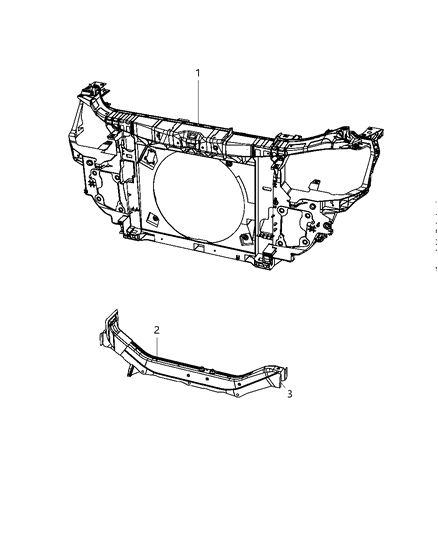 Panel Radiator Closure Diagram for 5116300AE