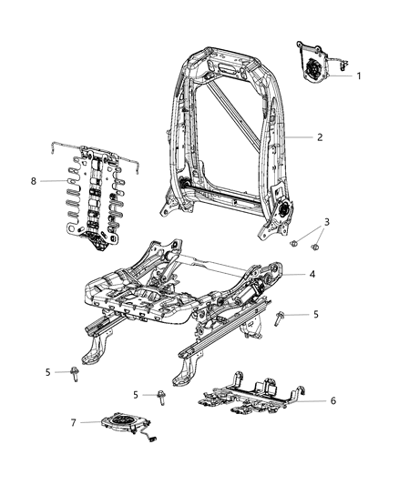 Adjuster Power Seat Diagram for 68224137AD