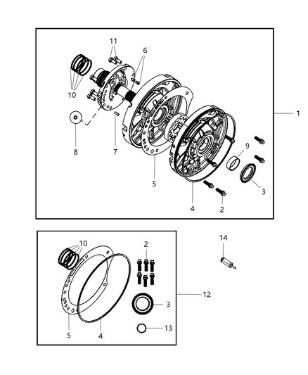 2012 Jeep Liberty Seal, Transmission Torque Converter Hub, W/A727 & A518 Diagram for 4412475