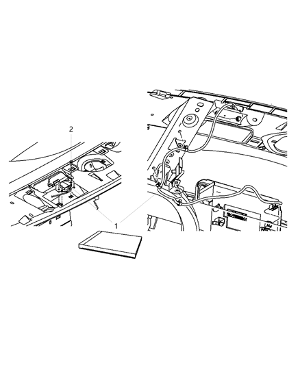 1999 Dodge Ram 3500 Van Antenna Global Positioning Diagram for 68185572AA
