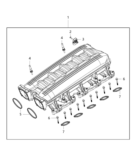 2023 Jeep Wagoneer Plenum Intake Manifold Diagram for 5038554AE