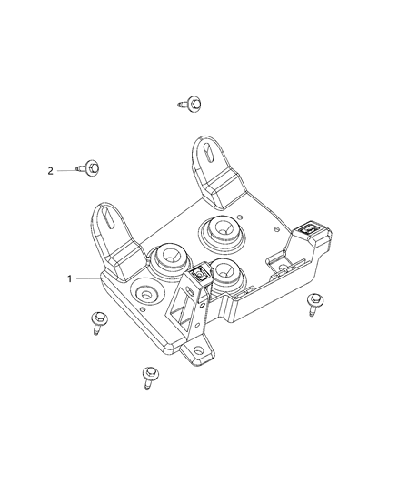 2022 Jeep Compass Tray Component Diagram for 68275861AB