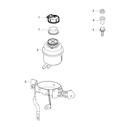 2015 Ram ProMaster City Reservoir Power Steering Fluid Diagram for 68273217AA