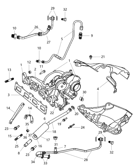 Nut Hexagon Flange M8X1.25 Diagram for 4682810AB