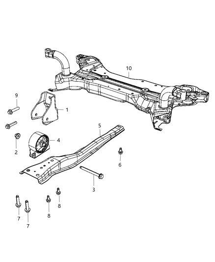 2012 Jeep Compass Nut Hexagon Flange M10X1.50 Diagram for 6508630AA