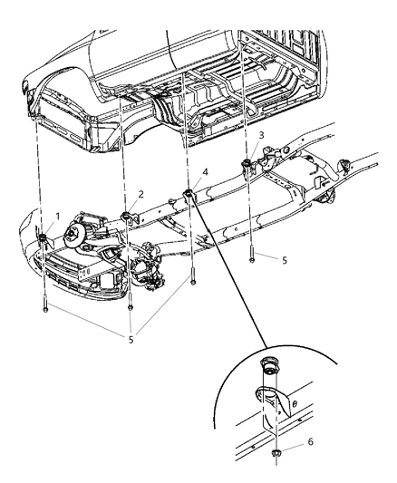 Cushion Body Hold Down Diagram for 55398755AD