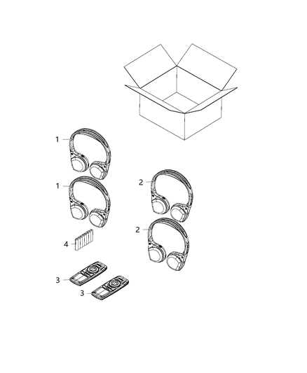 2018 Chrysler Pacifica Headphones Wireless Factory Installed Diagram for 68239856AB