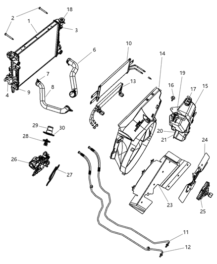 Cooler Power Steering Diagram for 52029306AG