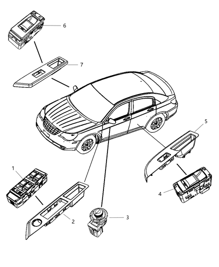 Cover Bezel Screw Diagram for 68019527AA