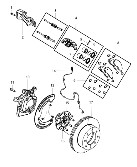 2012 Jeep Patriot Rotor Brake Front Diagram for 68414882AA