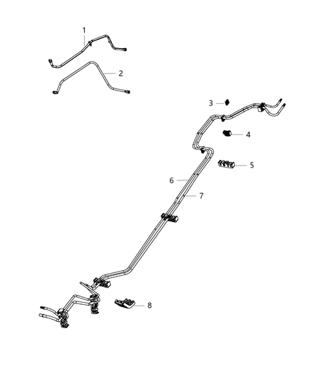 2008 Chrysler Town & Country Tube Fuel Supply Diagram for 68039508AA