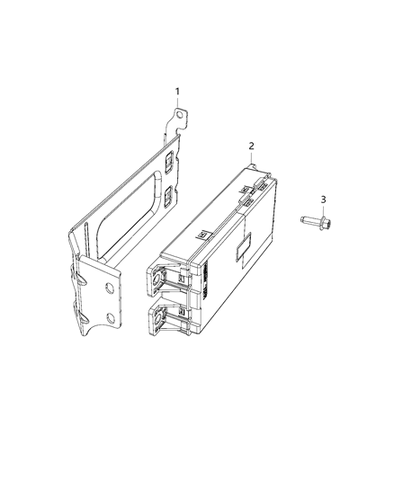 Bracket Engine Control Unit Diagram for 68298550AA