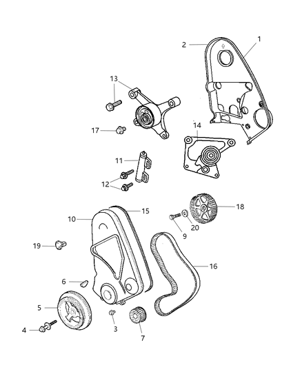 Damper Crankshaft Diagram for 4777618AD