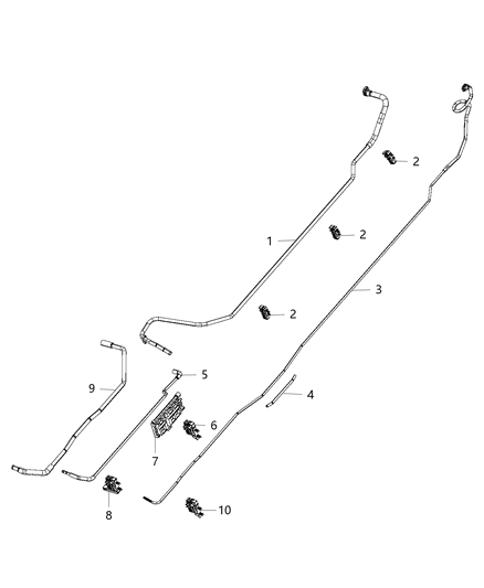2009 Dodge Sprinter 3500 Clip Fuel Line Diagram for 68224383AA