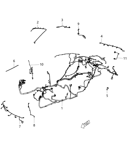 Wiring Jumper Headlamp Diagram for 68164593AA