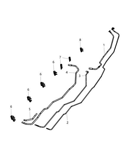 2018 Ram 4500 Clip Tube 8 Way Diagram for 68302311AA