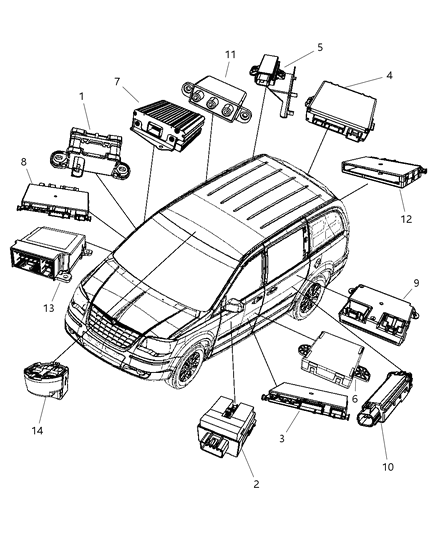 Module Occupant Restraint Diagram for 56054224AB