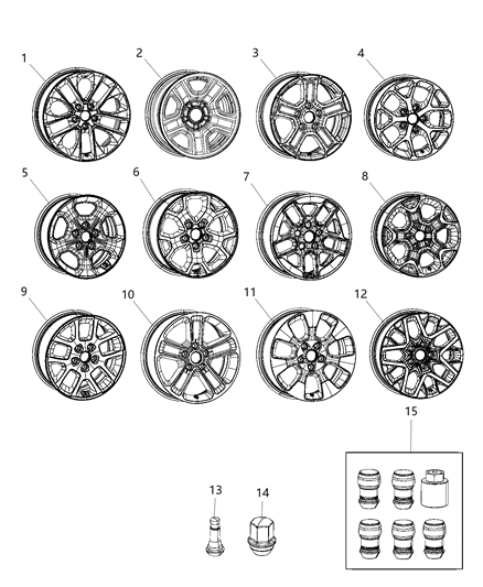 Wheel Aluminum Diagram for 6SV841STAA