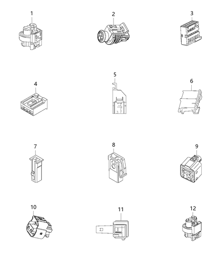 2006 Jeep Commander Connector Electrical Engine Cooling Solenoid Valve Diagram for 68235748AA