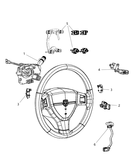 1984 Dodge D350 Wiring Steering Wheel Diagram for 68018160AB