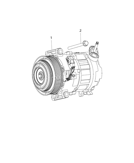 1986 Jeep Comanche Compressor A/C Diagram for 68280720AA
