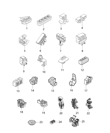 2007 Jeep Compass Clip Brake Line Diagram for 68247044AA