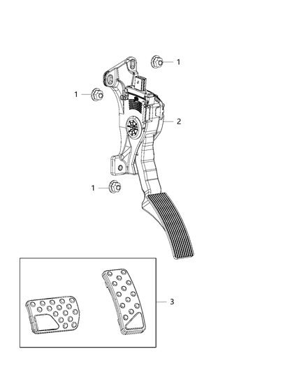 2017 Jeep Wrangler Pedal Accelerator Diagram for 52124785AE