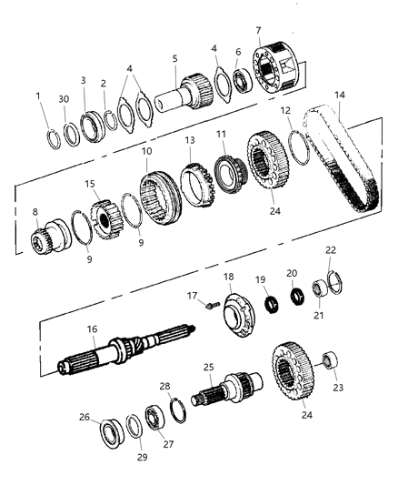 1998 Chrysler Concorde Snap Ring Diagram for 5072459AA