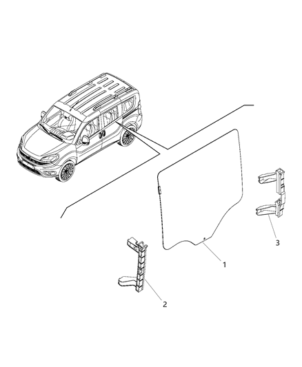 1987 Jeep Comanche Glass Rear Door Power Diagram for 68261908AA