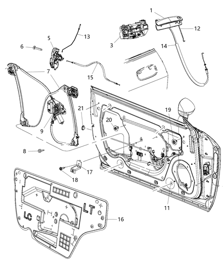 Latch Front Door Diagram for 68174641AF