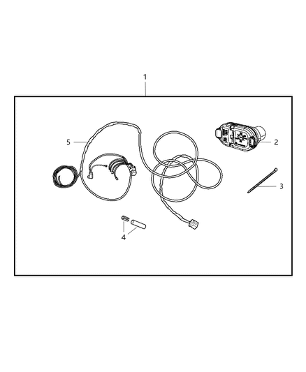 2015 Jeep Wrangler Wiring Kit Trailer Tow-7 Way Diagram for 82212196AB