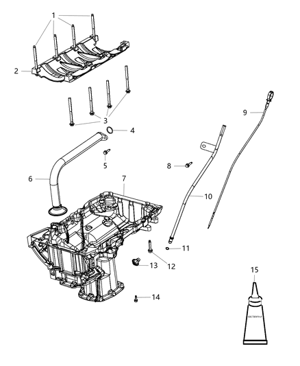 1991 Dodge Spirit Pan Engine Oil Diagram for 68332785AA