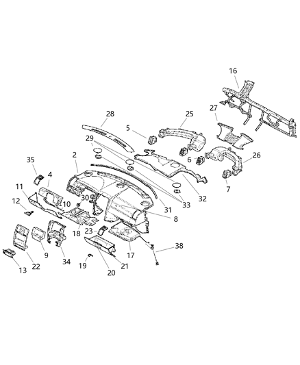 Ash Receiver Diagram for 4595969AB