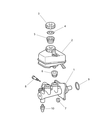 1999 Dodge Durango Cap Nut Diagram for 5098383AA