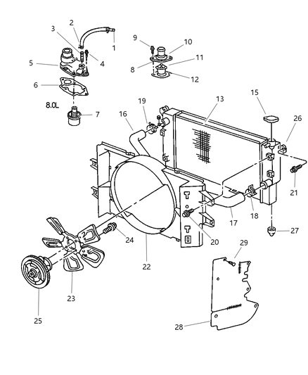 Thermostat 195 Degrees Diagram for 52028185