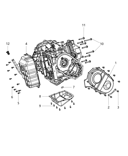 1998 Chrysler Cirrus Cover Valve Body Diagram for 68145886AC