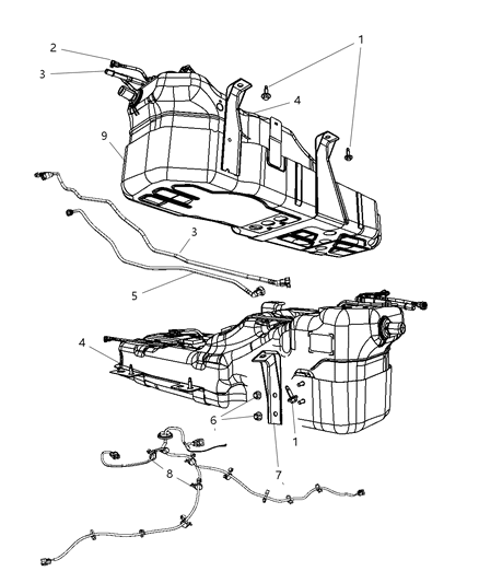 Tube Fuel Supply Diagram for 52129209AD