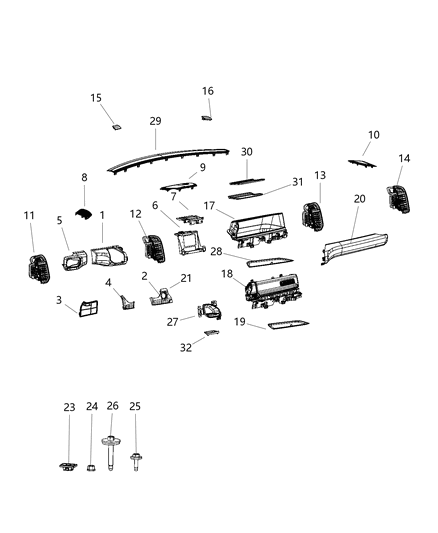 Bolt And Washer Hexagon Head Ip End Support To Body Diagram for 6512765AA