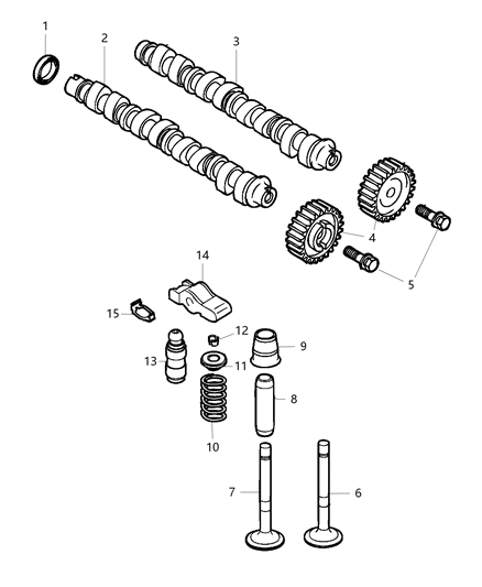 2011 Jeep Grand Cherokee Tappet Valve Diagram for 68122706AA