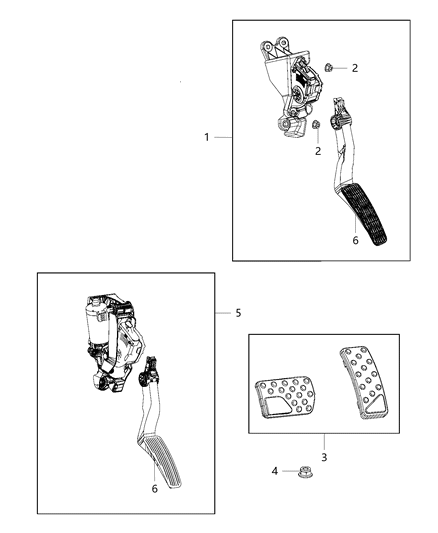 Pedal Accelerator Diagram for 4861716AB