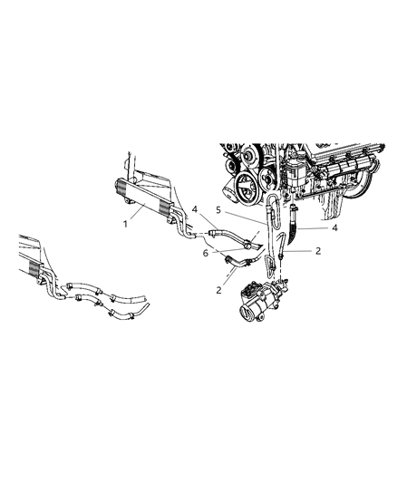 Hose Power Steering Pressure Diagram for 52122331AB
