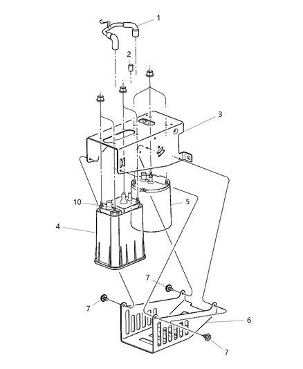 1997 Chrysler Concorde Canister Vapor Diagram for 4891563AD